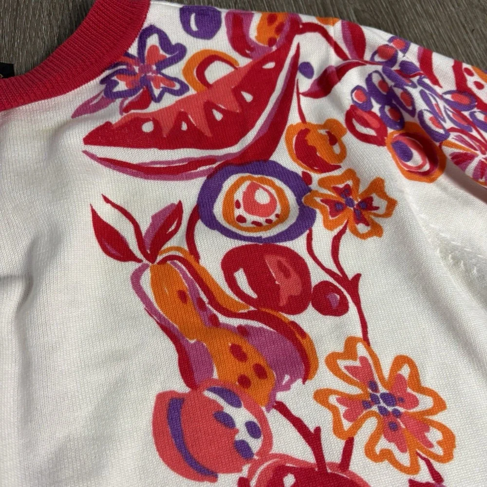 Bob Mackie Wearable Art‎ Button Up Cardigan 2X Summer Harvest Floral